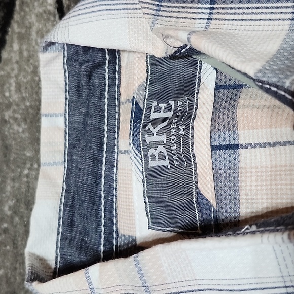 BKE EMBROIDERED PLAID TAILORED FIT SNAP-BUTTON LONG-SLEEVED SHIRT - Picture 3 of 13